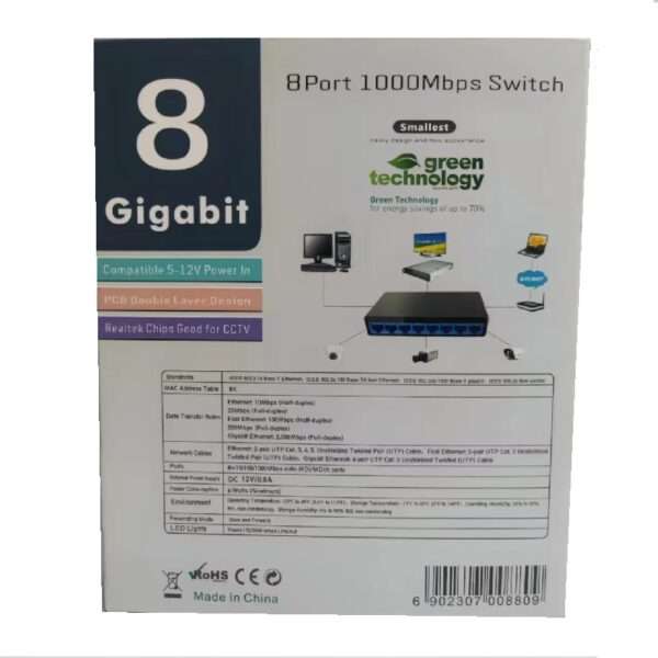 Switch 8 Puertos 1000 Gigabit